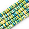 Handmade Polymer Clay Beads Strands CLAY-R089-8mm-T019-1