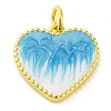 Brass Enamel Pendants KK-S401-17G-B-1