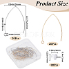 40Pcs 2 Colors 304 Stainless Steel Earring Hooks STAS-SP0001-41-2