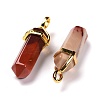 Natural Mookaite Pointed Pendants G-G025-01G-06-3