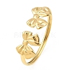 304 Stainless Steel Bowknot Cuff Bangles for Women LS-BJEW-A154-03G-2