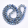 Electroplated Glass Beads X-EGLA-T016-01-3