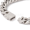 304 Stainless Steel Curb Chains Bracelet for Women BJEW-E107-03P-01-4