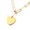 Heart Pendent Necklace for Girl Women NJEW-JN03681-6