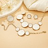 Alloy White Enamel Link Bracelets & Stud Earrings & Pendant Necklaces & Rings Sets FS-WG9902A-01-2
