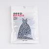 DIY Craft Beads 6/0 Ceylon Round Glass Seed Beads X-SEED-A011-4mm-156-3