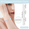100 Strands 304 Stainless Steel Chain Extender STAS-BBC0005-51A-2