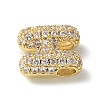 Brass Micro Pave Cubic Zirconia Beads KK-P290-61G-H-2