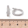 Brass Micro Pave Clear Cubic Zirconia Twister Clasps KK-K360-28P-3