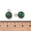 Natural Dyed White Jade Charms G-K325-01P-08-1-3