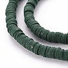 Flat Round Eco-Friendly Handmade Polymer Clay Beads CLAY-R067-6.0mm-49-3