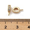 Oval Rack Plating Brass Micro Pave Cubic Zirconia Pendant Bails KK-S397-16G-3