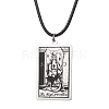 Tarot Card 201 Stainless Steel Pendant Necklaces NJEW-JN04496-03-1