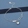 925 Thai Sterling Silver Anklets AJEW-BB60884-A-3