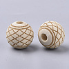 Unfinished Natural Wood European Beads WOOD-T025-001D-LF-2