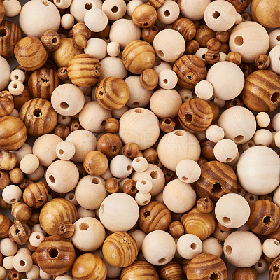 Unfinished Natural Wood Beads WOOD-TA0002-41-LF-1