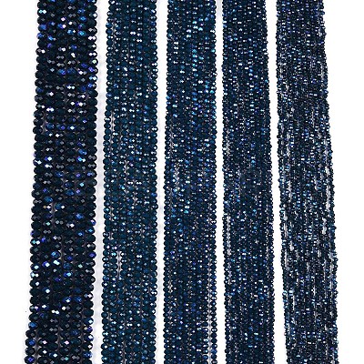 Electroplate Opaque Solid Color Glass Beads Strands EGLA-A044-P4mm-L16-1