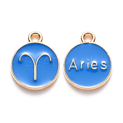 Alloy Enamel Pendants X-ENAM-S124-01A-02A-1