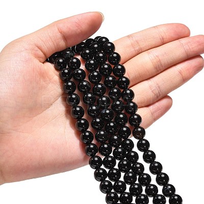 Natural Agate Beads Strands X-G-G390-8mm-01-1