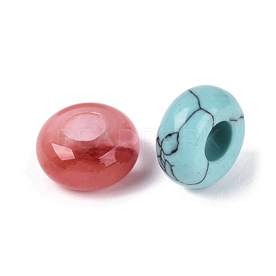 Natural & Synthetic Mixed Stone European Beads G-Q608-13-1