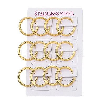 PVD Vacuum Plating 304 Stainless Steel Huggie Hoop Earrings for Women EJEW-F280-07I-G-1