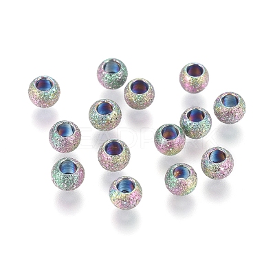 Ion Plating(IP) 304 Stainless Steel Textured Spacer Beads STAS-P108-04M-A-1