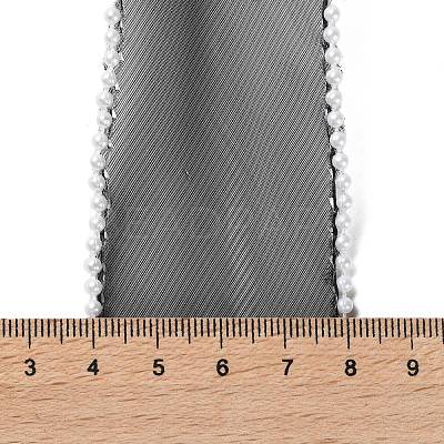 5 Yards ABS Pearl Edged Mesh Ribbon for Bowknot Making OCOR-B004-01A-08-1