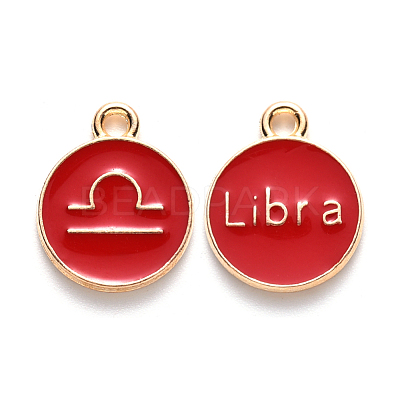 Alloy Enamel Pendants X-ENAM-S124-01B-07K-1