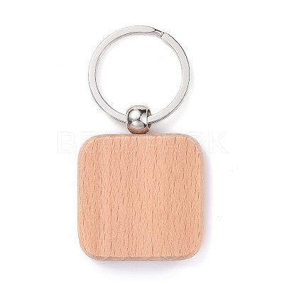 Natural Wood Keychain LS-HJEW-P008-05-1