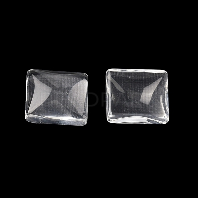 Transparent Glass Square Cabochons GGLA-S022-10mm-1