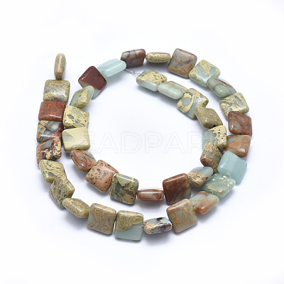 Natural Aqua Terra Jasper Beads Strands G-I213-07-10mm-1