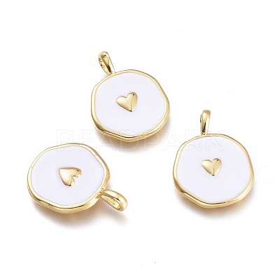 Brass Enamel Pendants X-KK-K248-04G-1