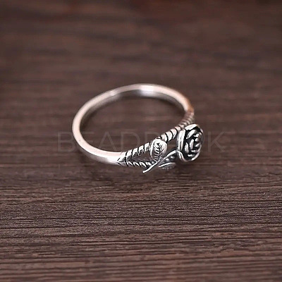 Alloy Rose Finger Rings WG6B24B-04-1