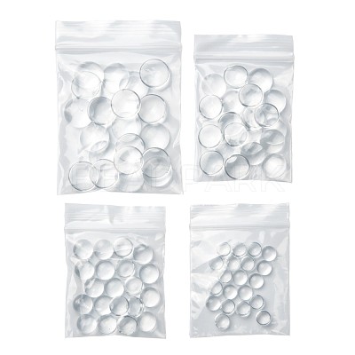 80Pcs 4 Size Transparent Glass Cabochons GGLA-ZZ0001-03-1