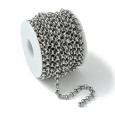Tarnish Resistant 304 Stainless Steel Rolo Chains STAS-M032-42P-5.7mm-1