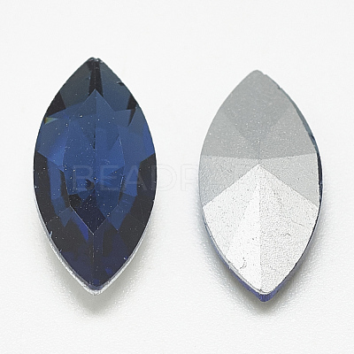 Pointed Back Glass Rhinestone Cabochons RGLA-T083-7x15mm-13-1