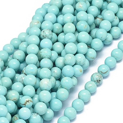 Natural Magnesite Beads Strands G-F604-04-6mm-1
