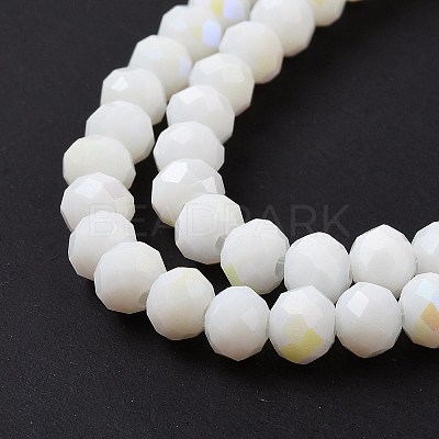 Electroplate Opaque Solid Color Glass Beads Strands LS-EGLA-A034-P1mm-L17-1