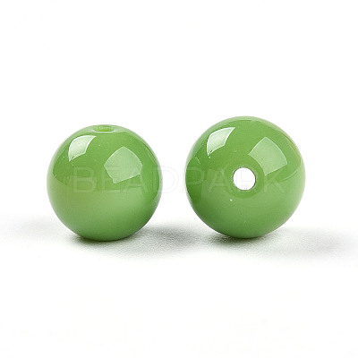 Opaque Solid Color Glass Beads X1-GLAA-N007-10mm-A11-1