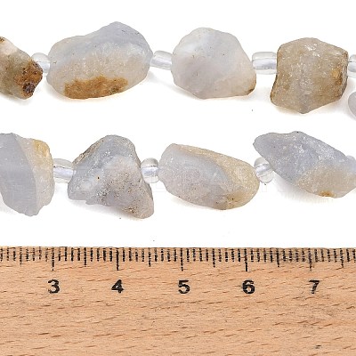 Raw Rough Natural Blue Lace Agate Beads Strands GG-CBA0B77-A04-01-1