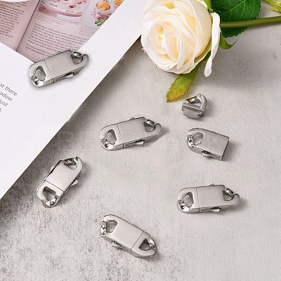 Non-Tarnish 304 Stainless Steel Box Clasps STAS-S080-03B-P-1