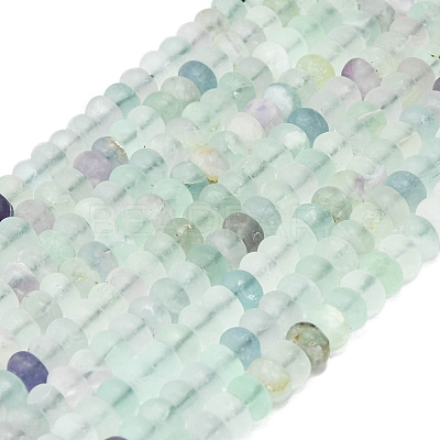 Natural Fluorite Beads Strands G-P575-A56-8x5mm-1