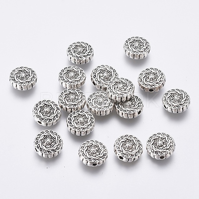 Tibetan Style Alloy Beads X-TIBEB-R022-AS-LF-1