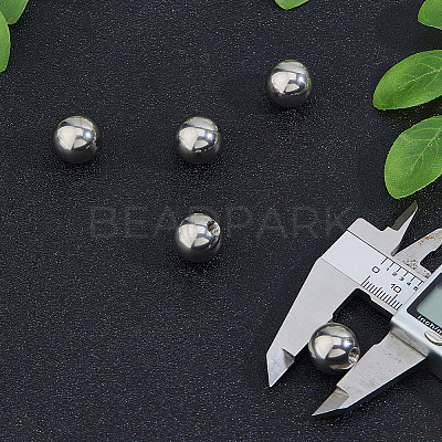 5Pcs 304 Stainless Steel Round Cord End Caps STAS-FH0002-40B-1