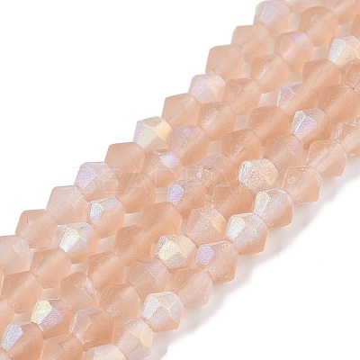 Imitate Austrian Crystal Bicone Frosted Glass Beads Strands LS-EGLA-A039-T3mm-MB12-1