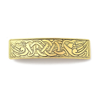 Viking Knot Alloy Retro Hair Barrettes LS-AJEW-K048-03AG-1