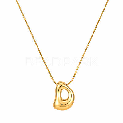304 Stainless Steel Alphabet Pendant Necklaces for Men and Women GP1122-4-1