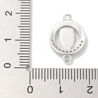 Rack Plating Brass Micro Pave Clear Cubic Zirconia Religion Virgin Mary Connector Charms KK-L224-094P-07-1