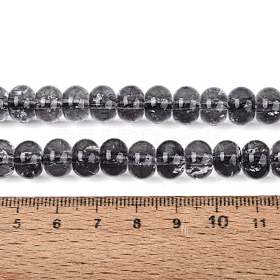 Crackle Transparent Glass Beads Strands GLAA-N074-02B-06-1