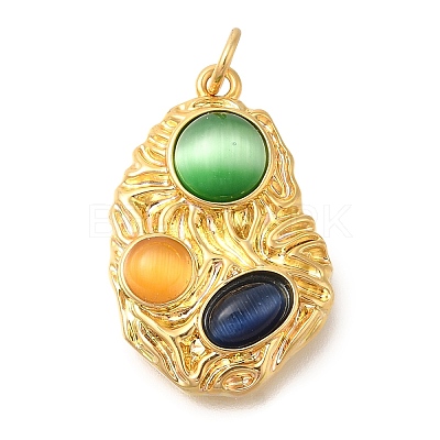 Brass Pendants KK-U040-01G-01-1
